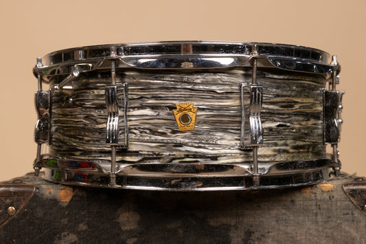 1960s Ludwig 5.5x14 Oyster Black Pearl Jazz Festival
