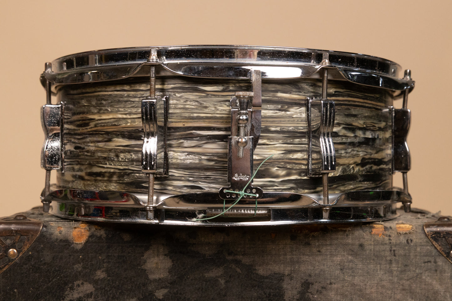 1960s Ludwig 5.5x14 Oyster Black Pearl Jazz Festival