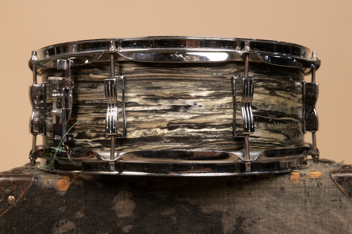 1960s Ludwig 5.5x14 Oyster Black Pearl Jazz Festival