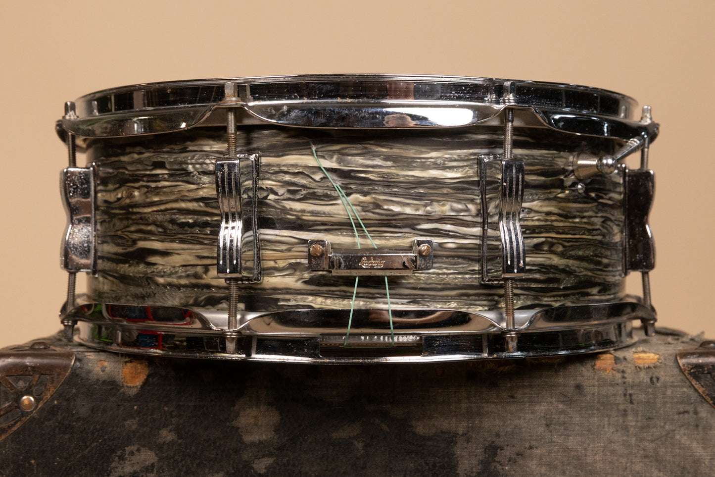 1960s Ludwig 5.5x14 Oyster Black Pearl Jazz Festival