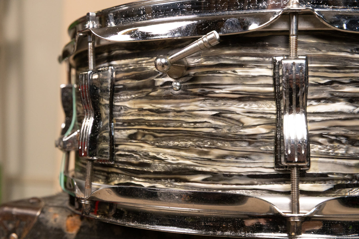 1960s Ludwig 5.5x14 Oyster Black Pearl Jazz Festival