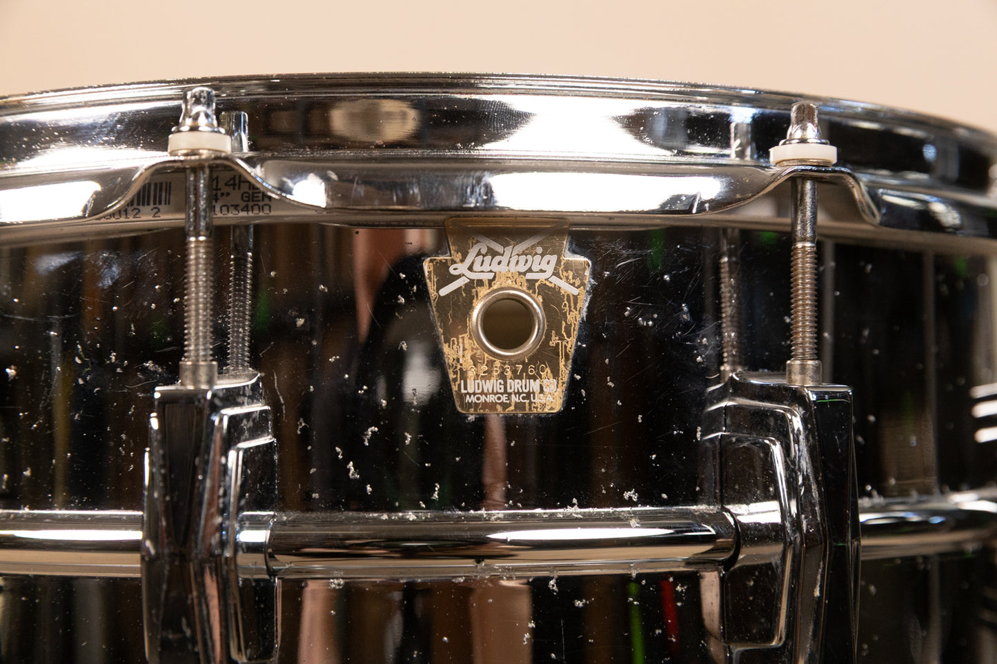 1990s Ludwig 6.5x14 LM402 Supraphonic Snare Drum