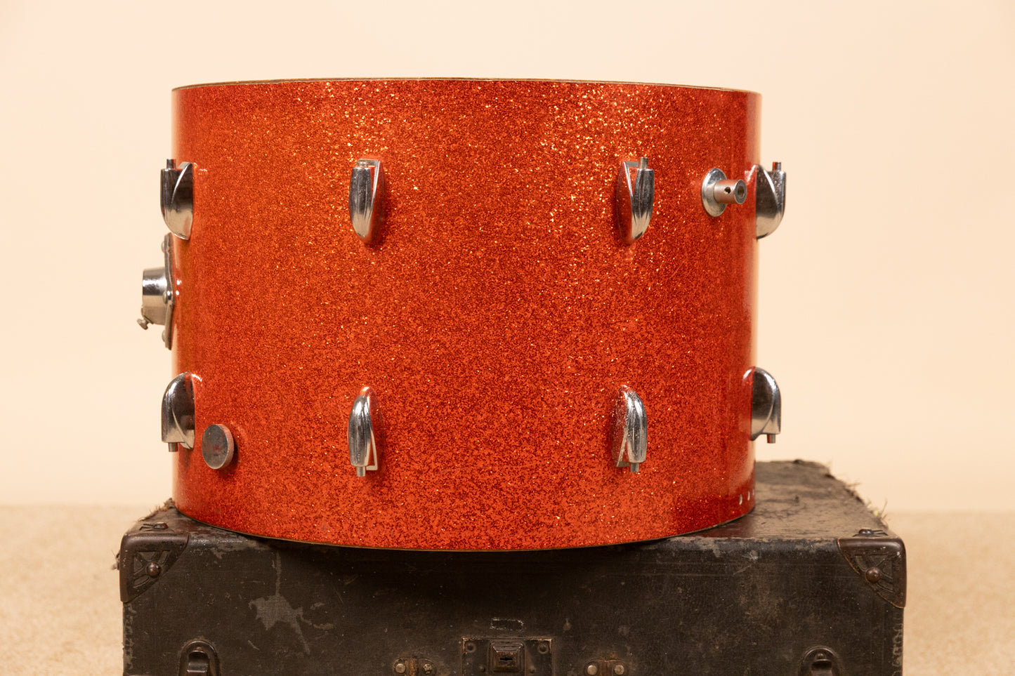 1960s Gretsch 14x20 Tangerine Sparkle Bass Drum Shell