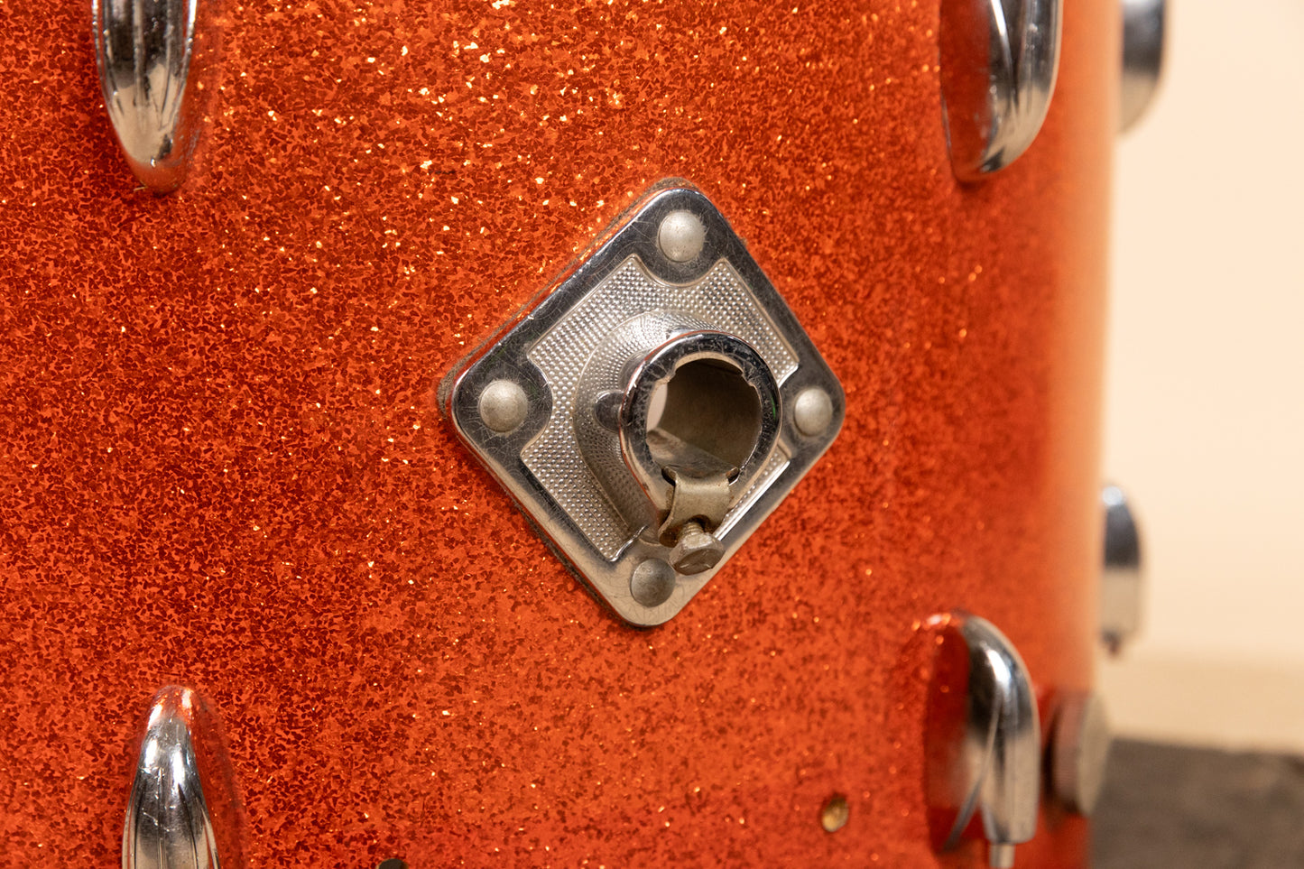1960s Gretsch 14x20 Tangerine Sparkle Bass Drum Shell