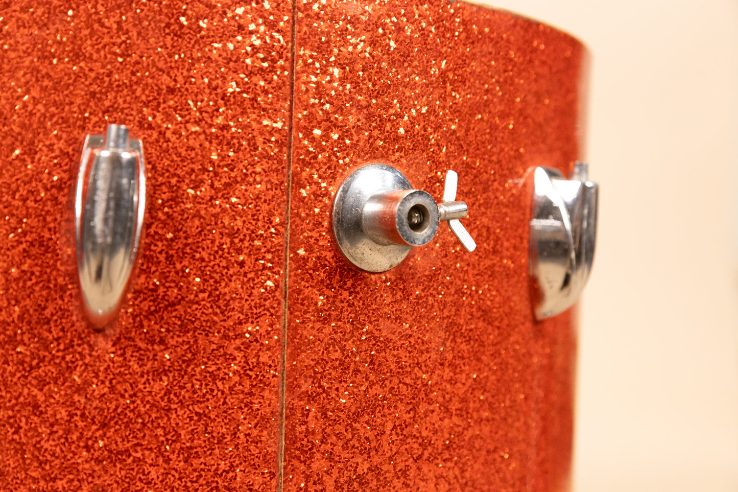 1960s Gretsch 14x20 Tangerine Sparkle Bass Drum Shell