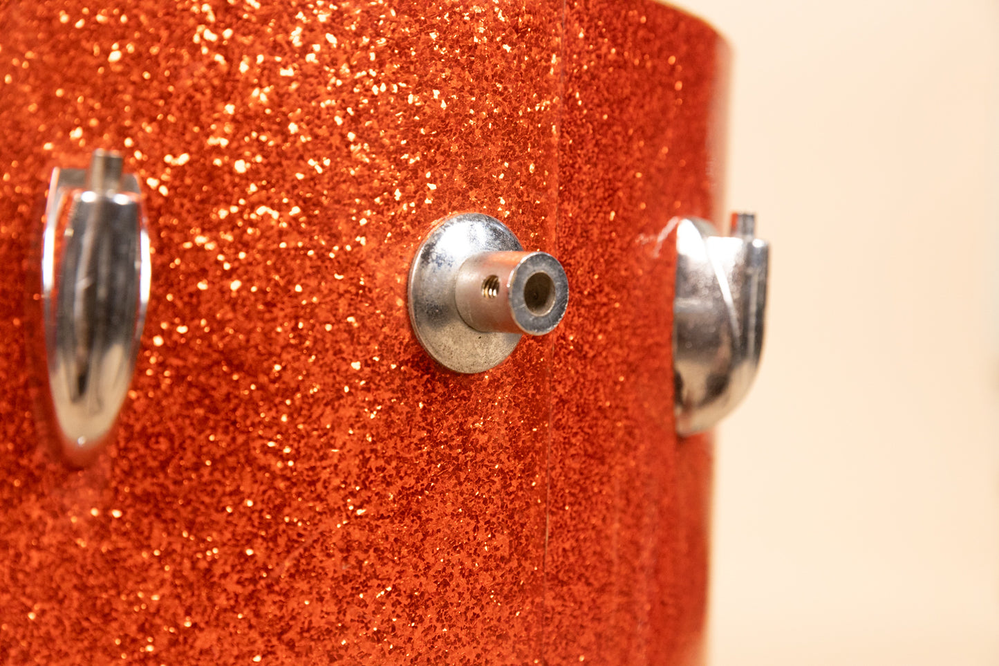 1960s Gretsch 14x20 Tangerine Sparkle Bass Drum Shell