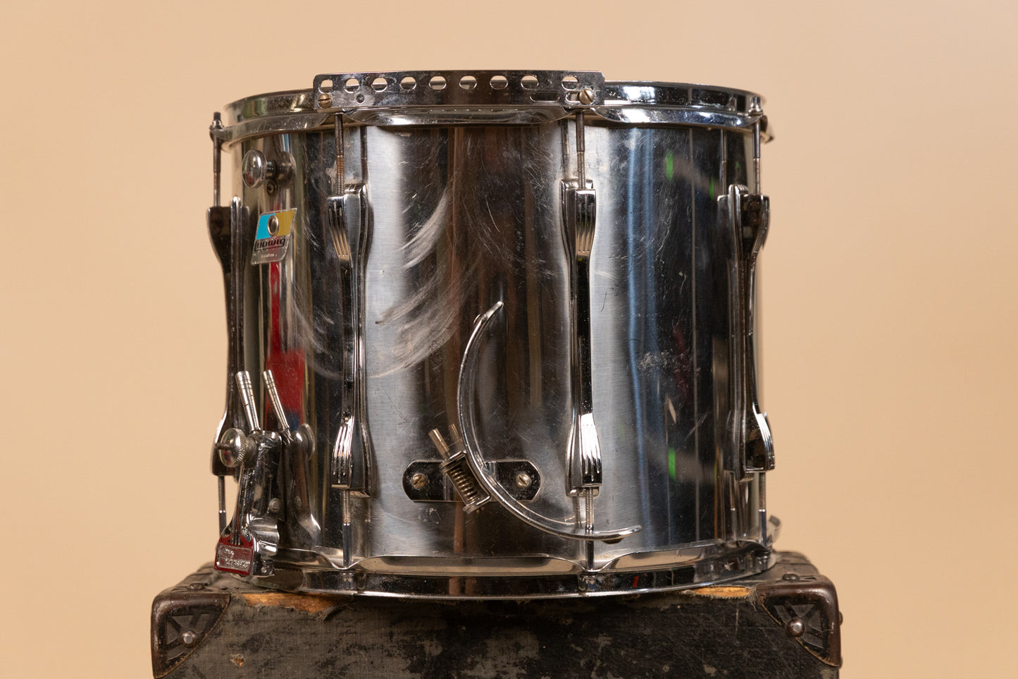 1970s Ludwig 12x15 Challenger II Metal Parade Snare Drum