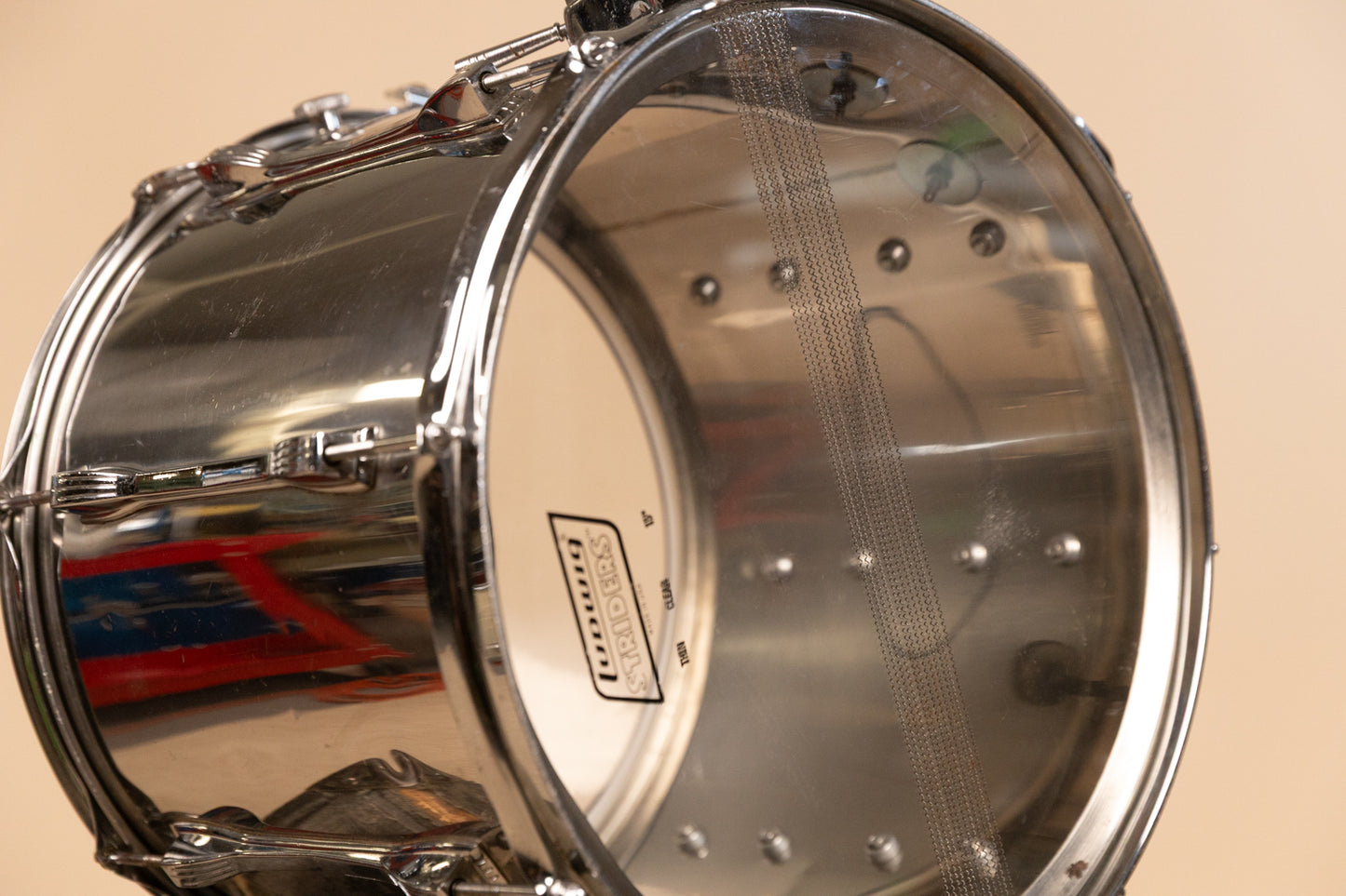 1970s Ludwig 12x15 Challenger II Metal Parade Snare Drum