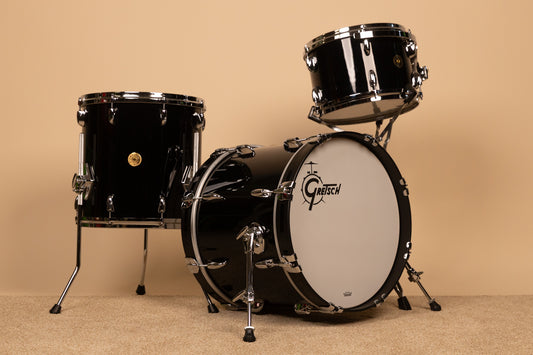 Gretsch USA Custom Black Nitron Bop Drum Set 14x18 8x12 and 14x14