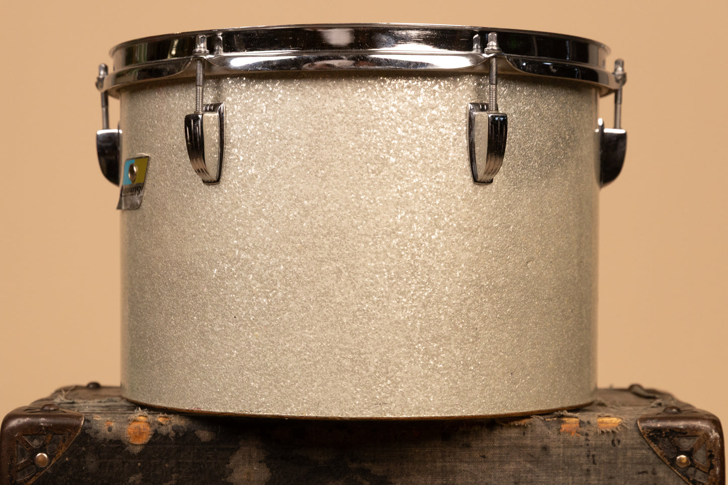 1970s Ludwig 9x13 Silver Sparkle Concert Tom