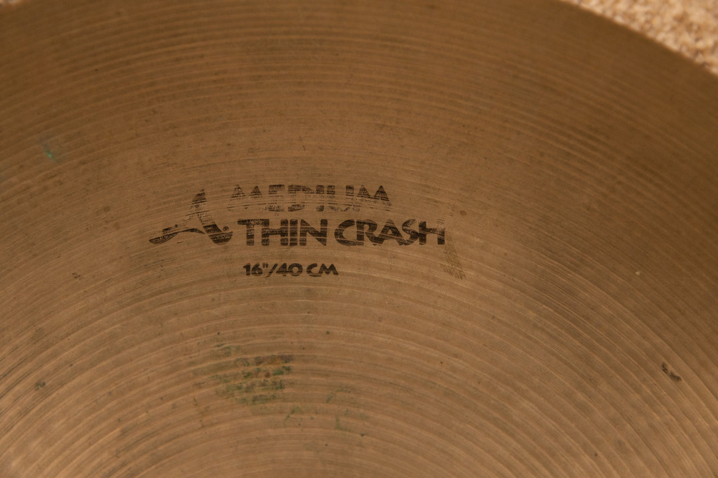 1990s Zildjian A 16" Medium Thin Crash Cymbal 1104g