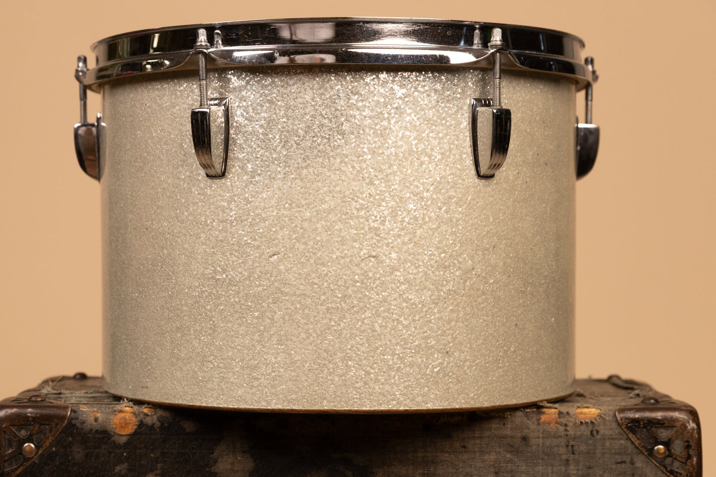 1970s Ludwig 9x13 Silver Sparkle Concert Tom