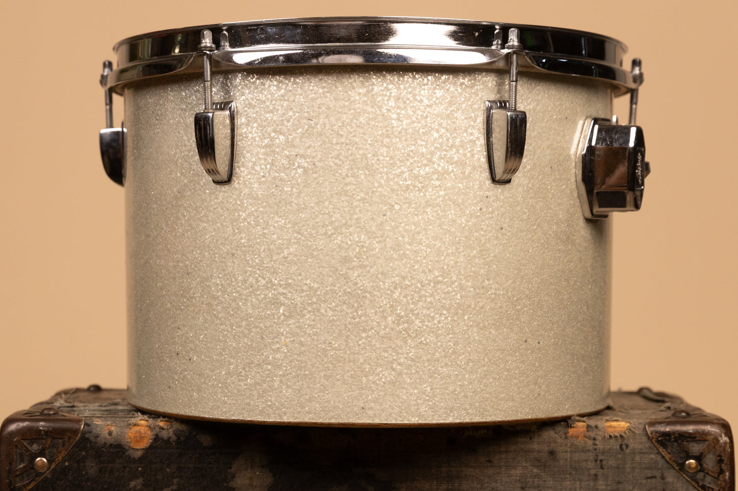 1970s Ludwig 9x13 Silver Sparkle Concert Tom