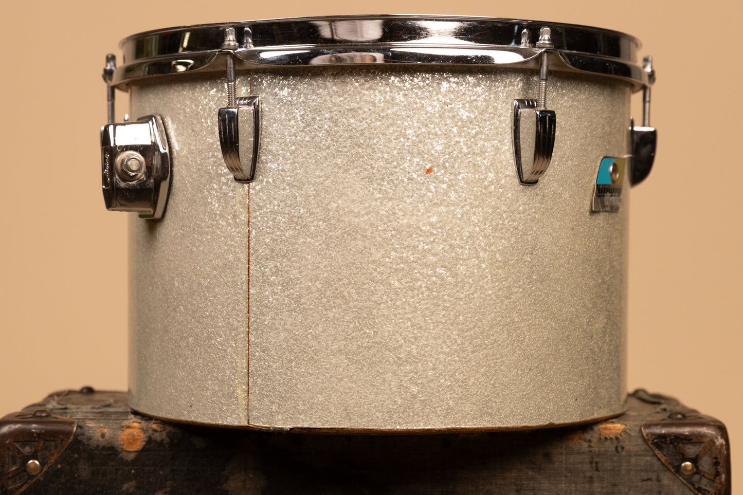 1970s Ludwig 9x13 Silver Sparkle Concert Tom
