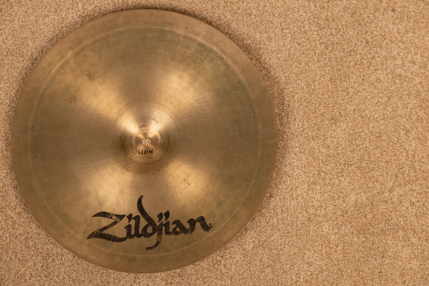 1990s Zildjian A 16" Medium Thin Crash Cymbal 1104g