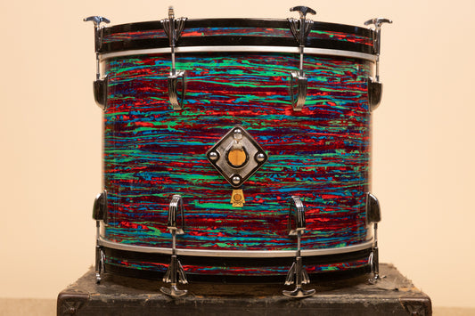 1960s Ludwig 14x20 Psychedelic Red Bass Drum