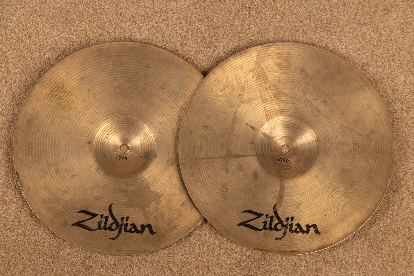 Zildjian A 14" New Beat Hi Hat Cymbals 1056g 1399g