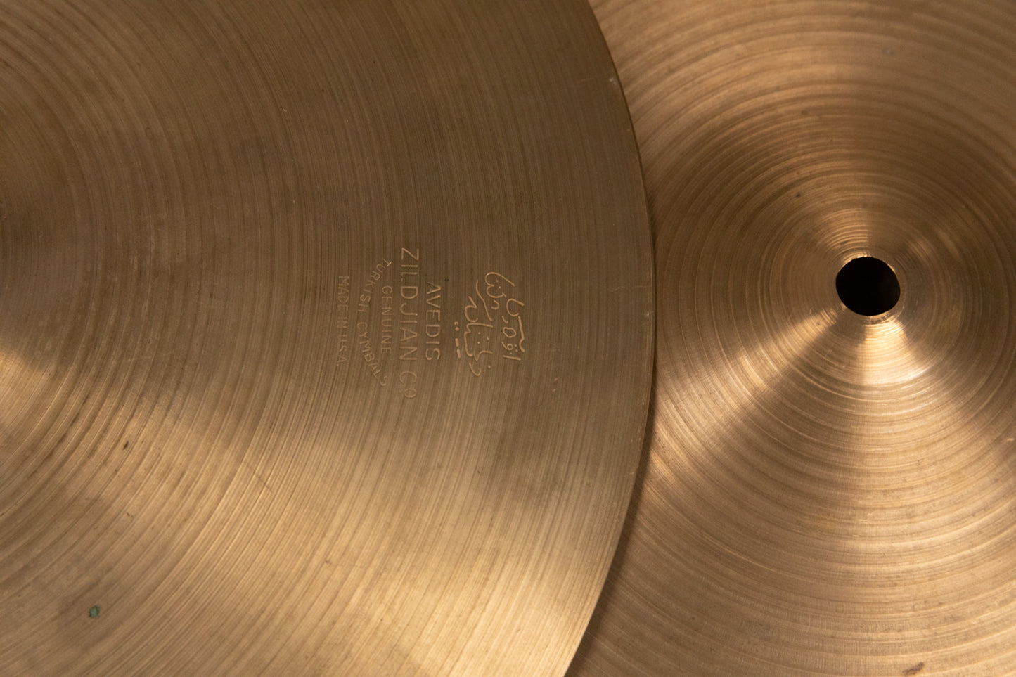 1960s Zildjian A 14" New Beat Hi Hat Cymbals 814g 1268g