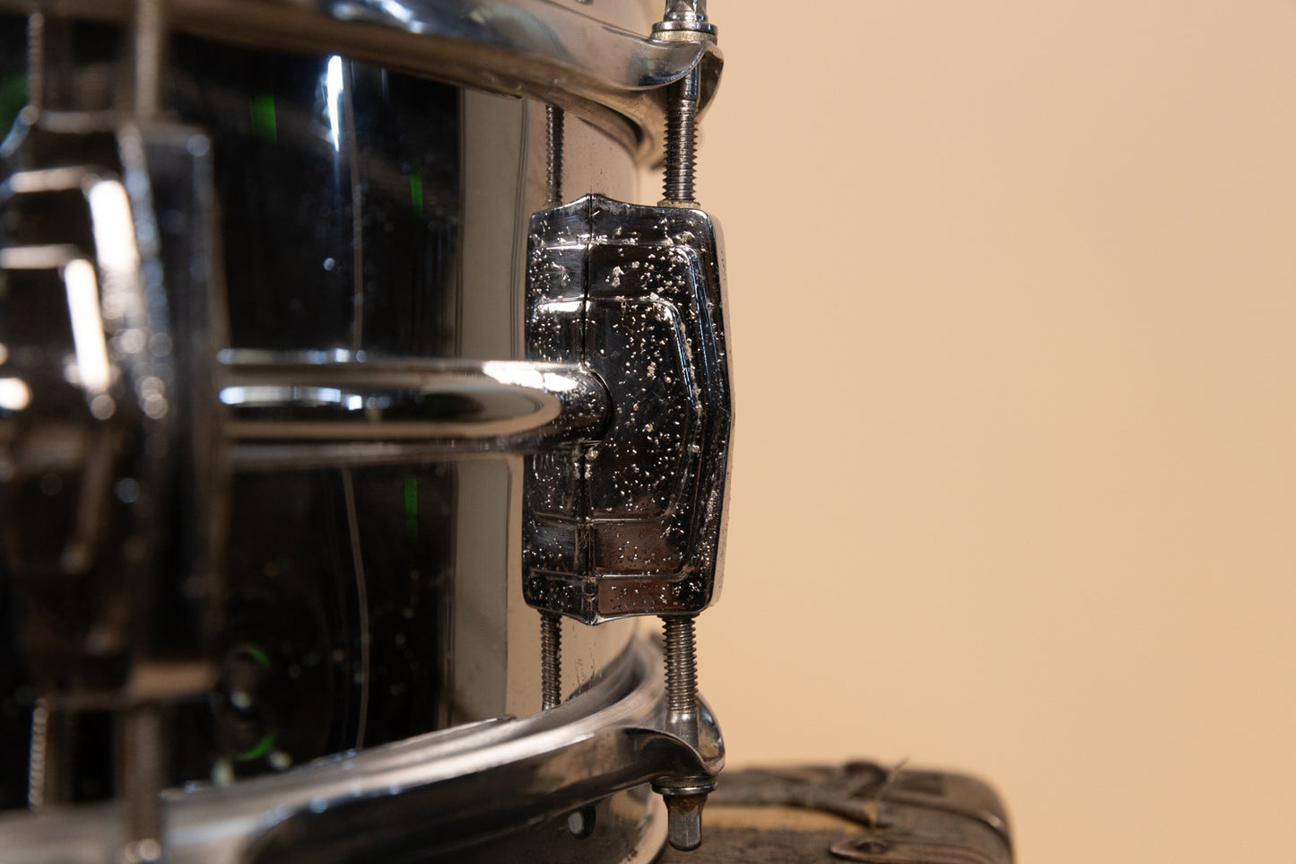 1960s Ludwig 5x14 Pre Serial Super 400 Chrome Over Brass Snare Drum