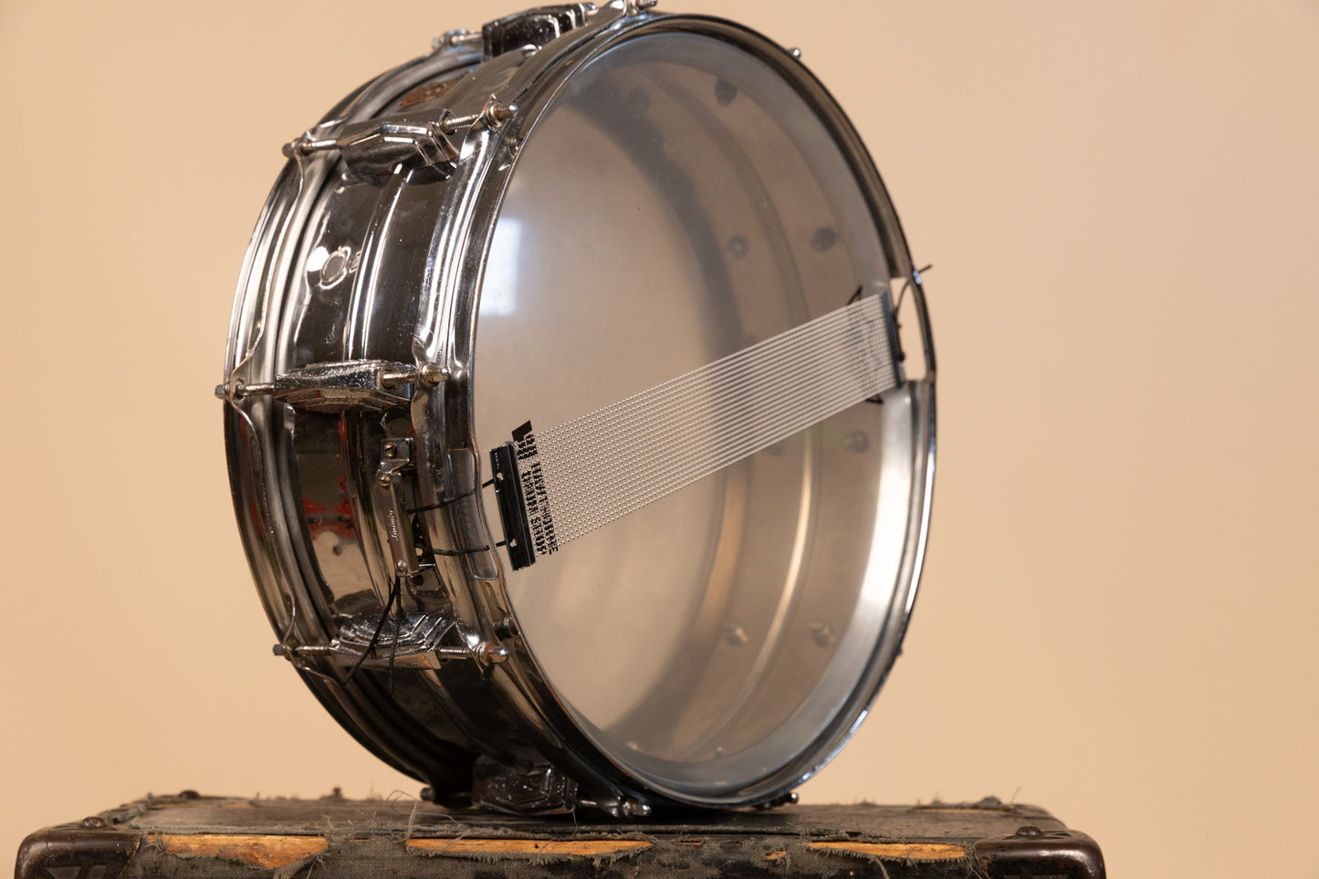 1960s Ludwig 5x14 Pre Serial Super 400 Chrome Over Brass Snare Drum
