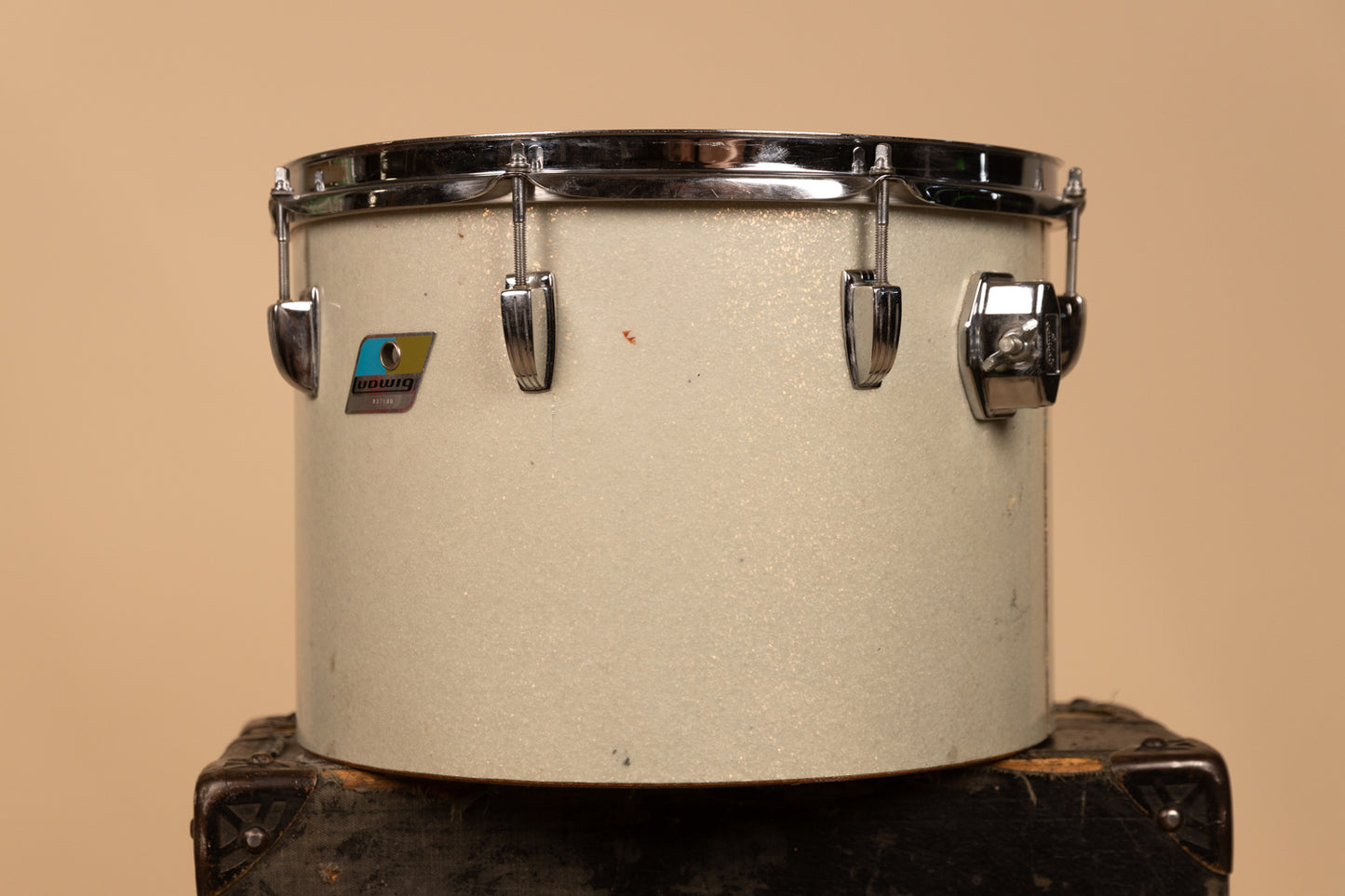 1970s Ludwig 10x14 Silver Sparkle Concert Tom