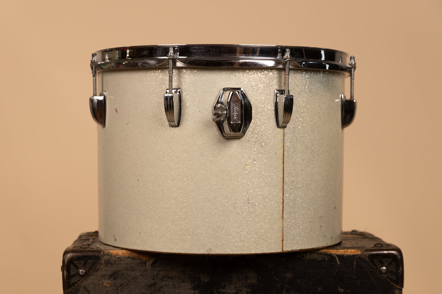 1970s Ludwig 10x14 Silver Sparkle Concert Tom