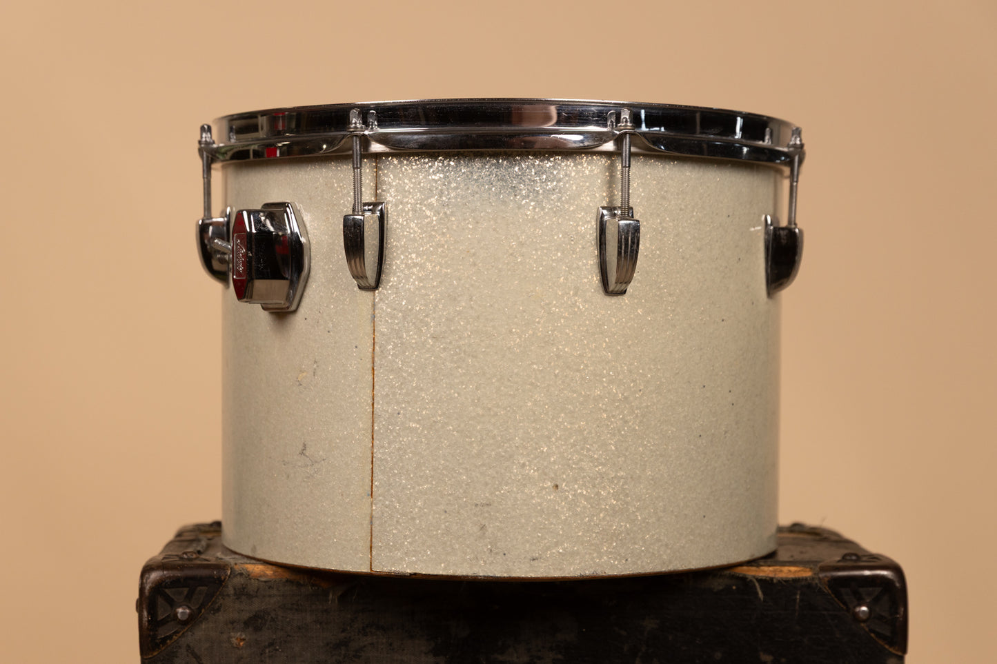 1970s Ludwig 10x14 Silver Sparkle Concert Tom