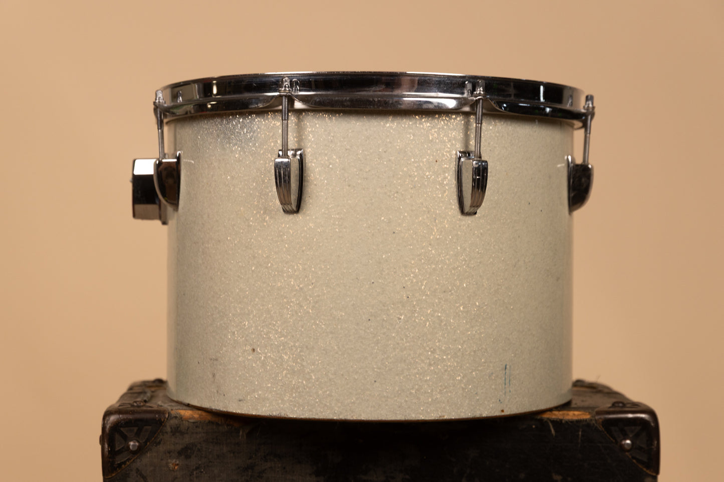 1970s Ludwig 10x14 Silver Sparkle Concert Tom