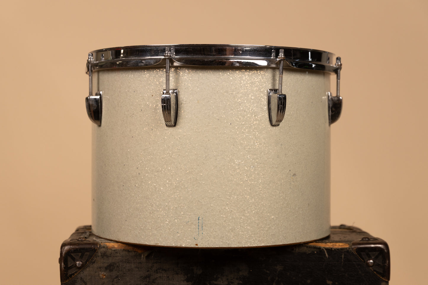 1970s Ludwig 10x14 Silver Sparkle Concert Tom