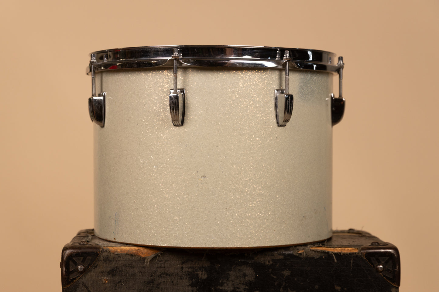 1970s Ludwig 10x14 Silver Sparkle Concert Tom