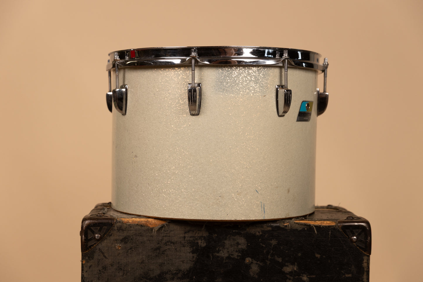 1970s Ludwig 10x14 Silver Sparkle Concert Tom