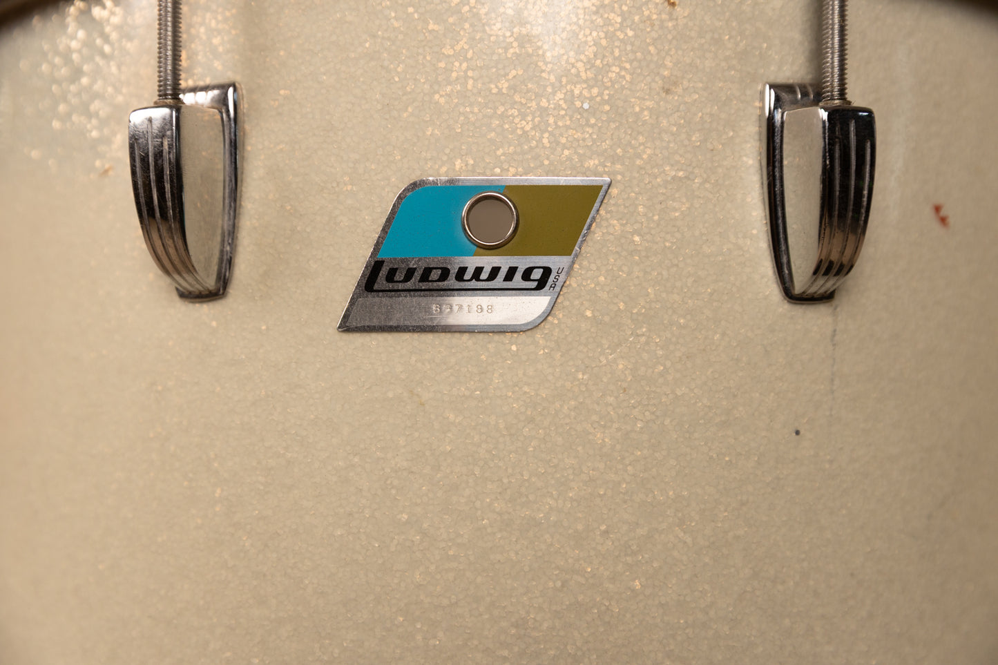 1970s Ludwig 10x14 Silver Sparkle Concert Tom