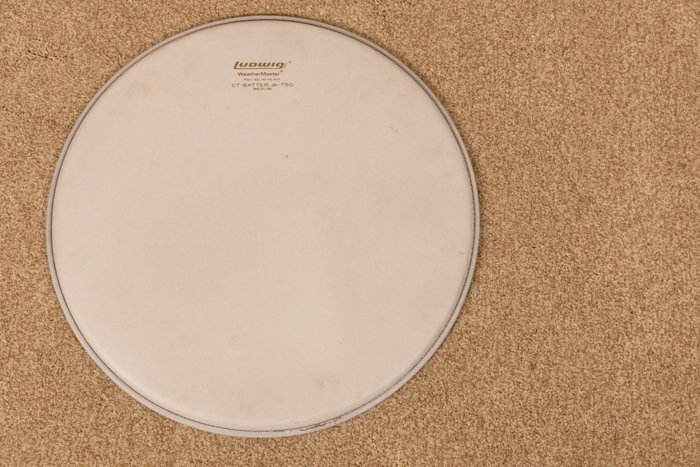 Vintage 16" Ludwig DB-750 "Gold Logo" Coated Floor Tom Head