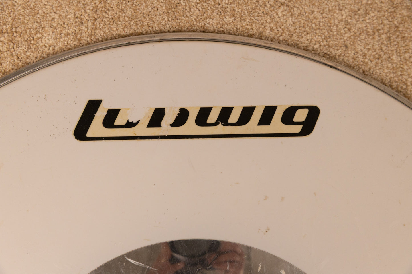 1970s Ludwig 26" Silver Dot Bass Drum Logo Head