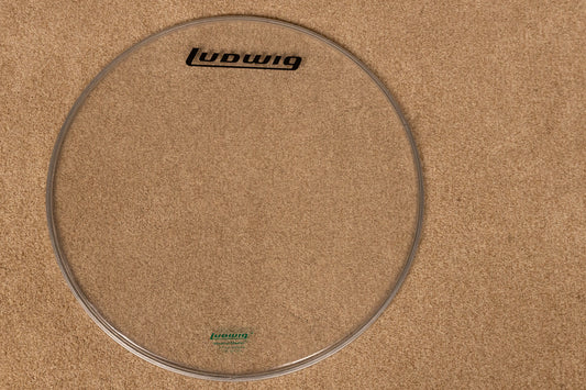 1970s Ludwig 24" Clear Resonant Bass Drum Logo Head
