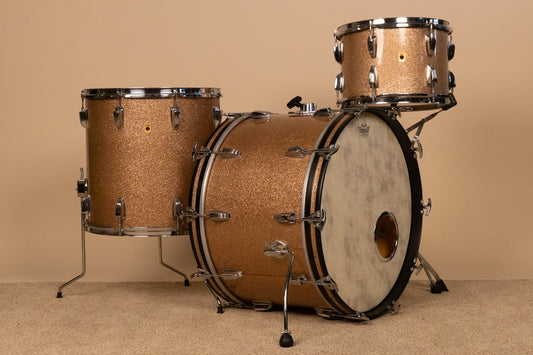 1970s Ludwig Champagne Sparkle Super Classic Drum Set