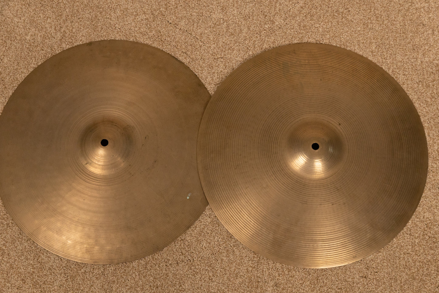 Vintage Zildjian 16" A Hi Hat Cymbals 1161g 1748g