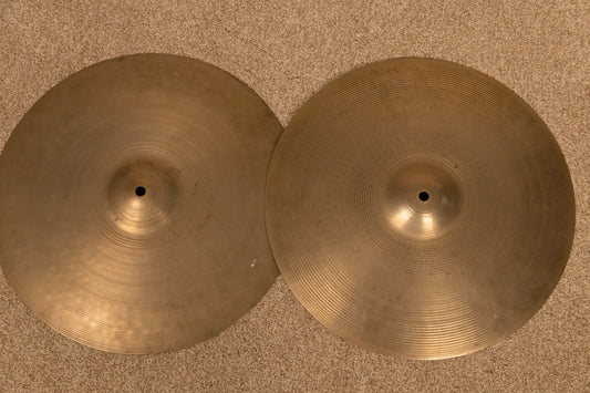 Vintage Zildjian 16" A Hi Hat Cymbals 1161g 1748g