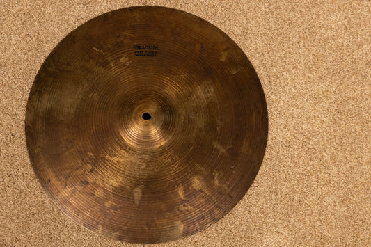 1970s Zildjian 16" A Medium Crash Cymbal 1154g