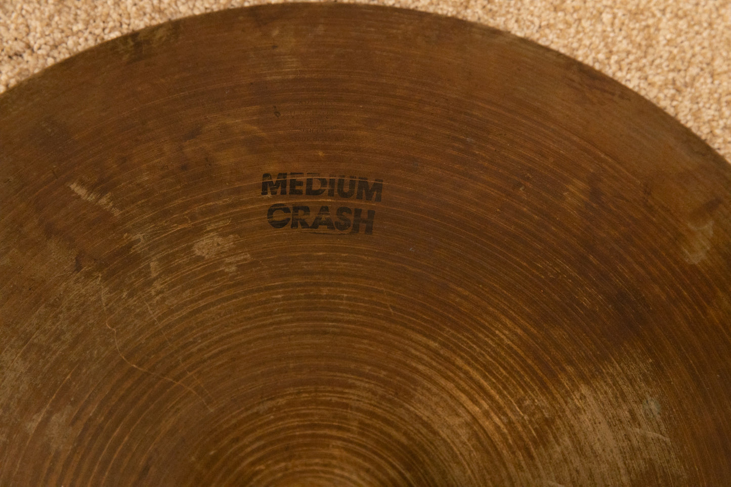 1970s Zildjian 16" A Medium Crash Cymbal 1154g