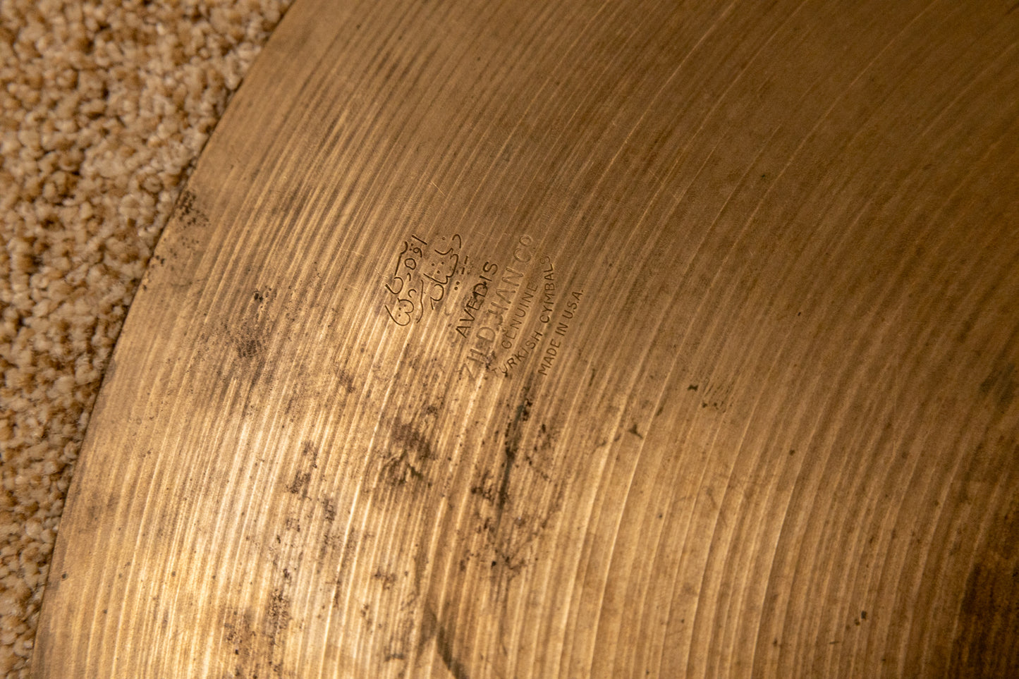 1960s Zildjian 22" A Ride Light Ride Cymbal 2252g