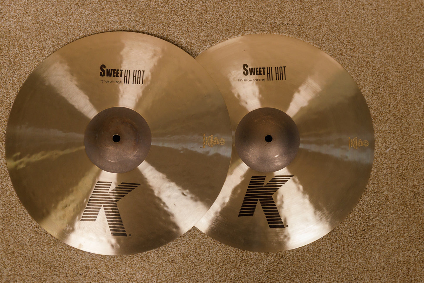 Zildjian 15" K Sweet Hi Hat Cymbals 1100g 1593g