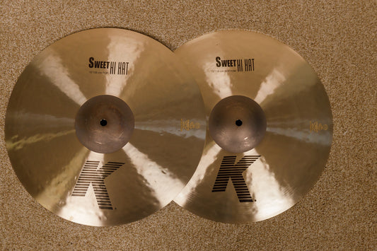 Zildjian 15" K Sweet Hi Hat Cymbals 1100g 1593g