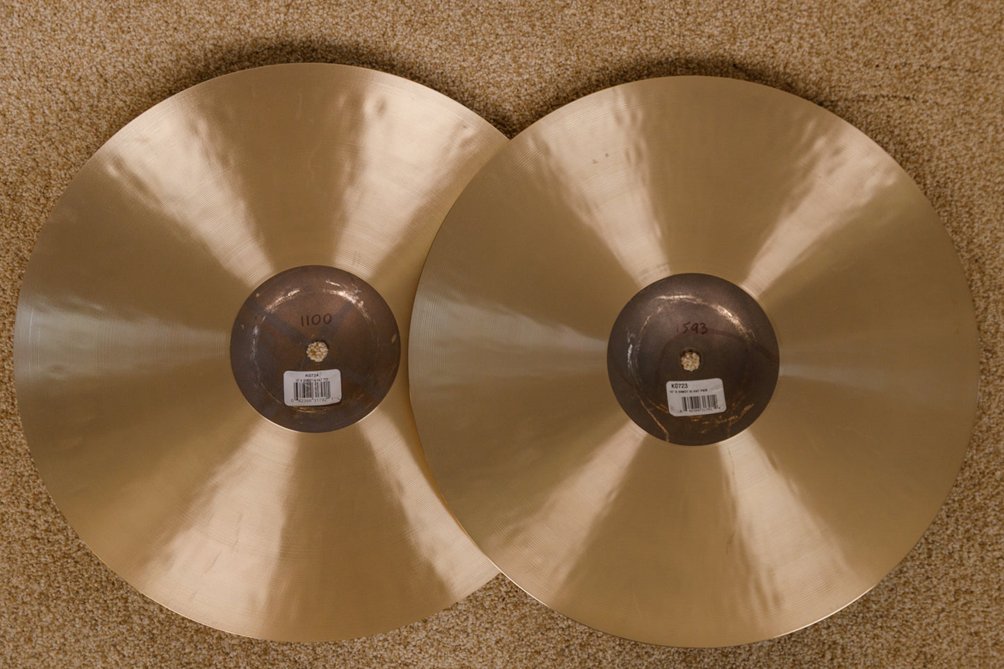 Zildjian 15" K Sweet Hi Hat Cymbals 1100g 1593g