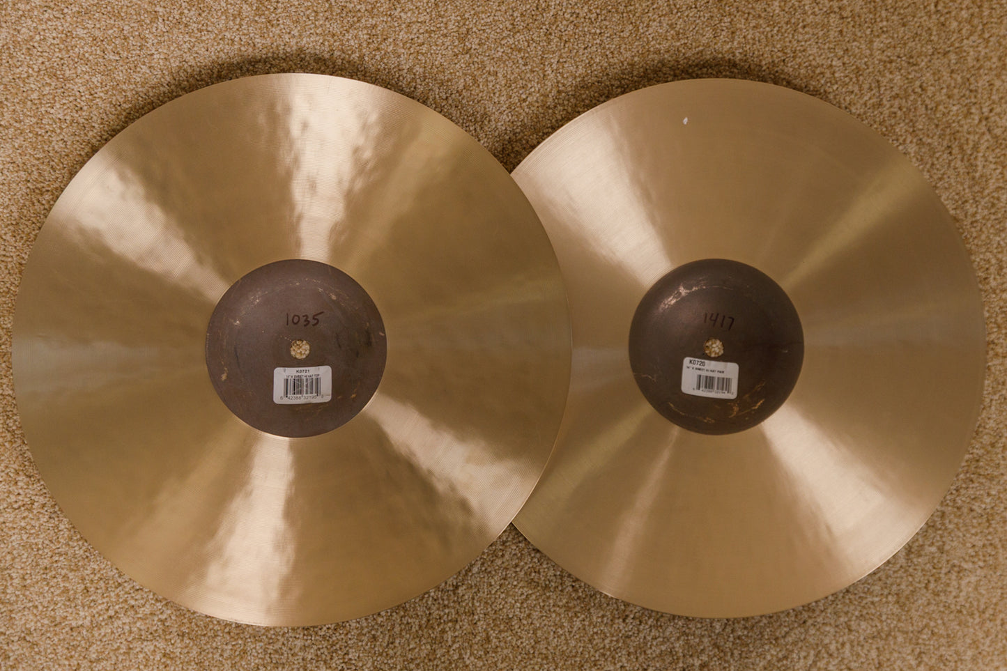 Zildjian 14" K Sweet Hi Hat Cymbals 1035g 1417g