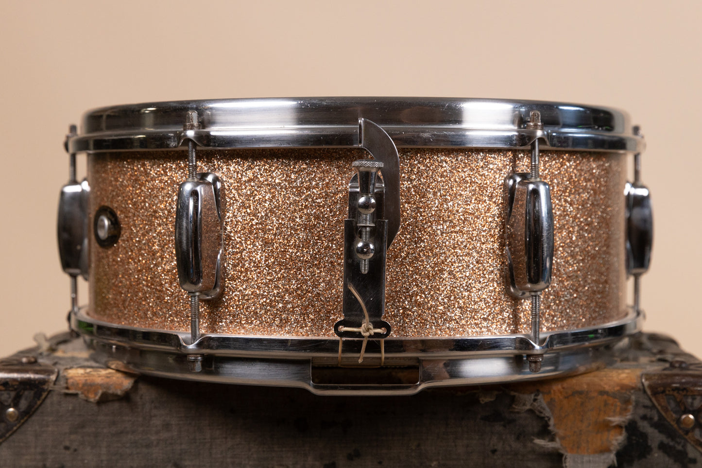 1960s Slingerland 5x14 Champagne Student Deluxe Snare Drum