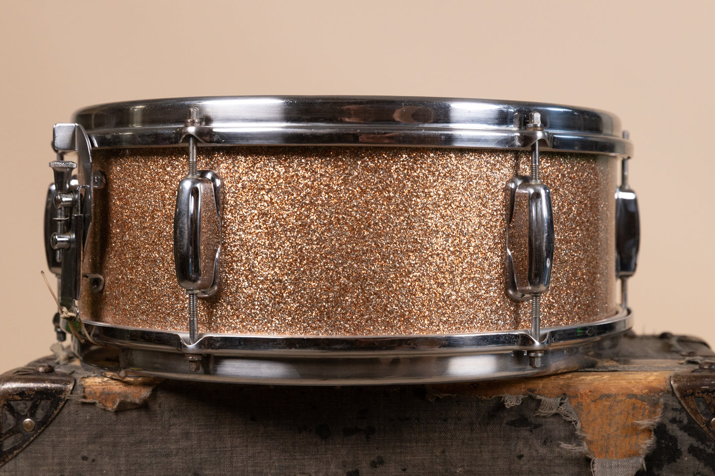 1960s Slingerland 5x14 Champagne Student Deluxe Snare Drum
