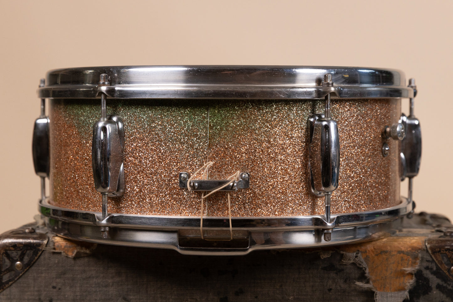 1960s Slingerland 5x14 Champagne Student Deluxe Snare Drum