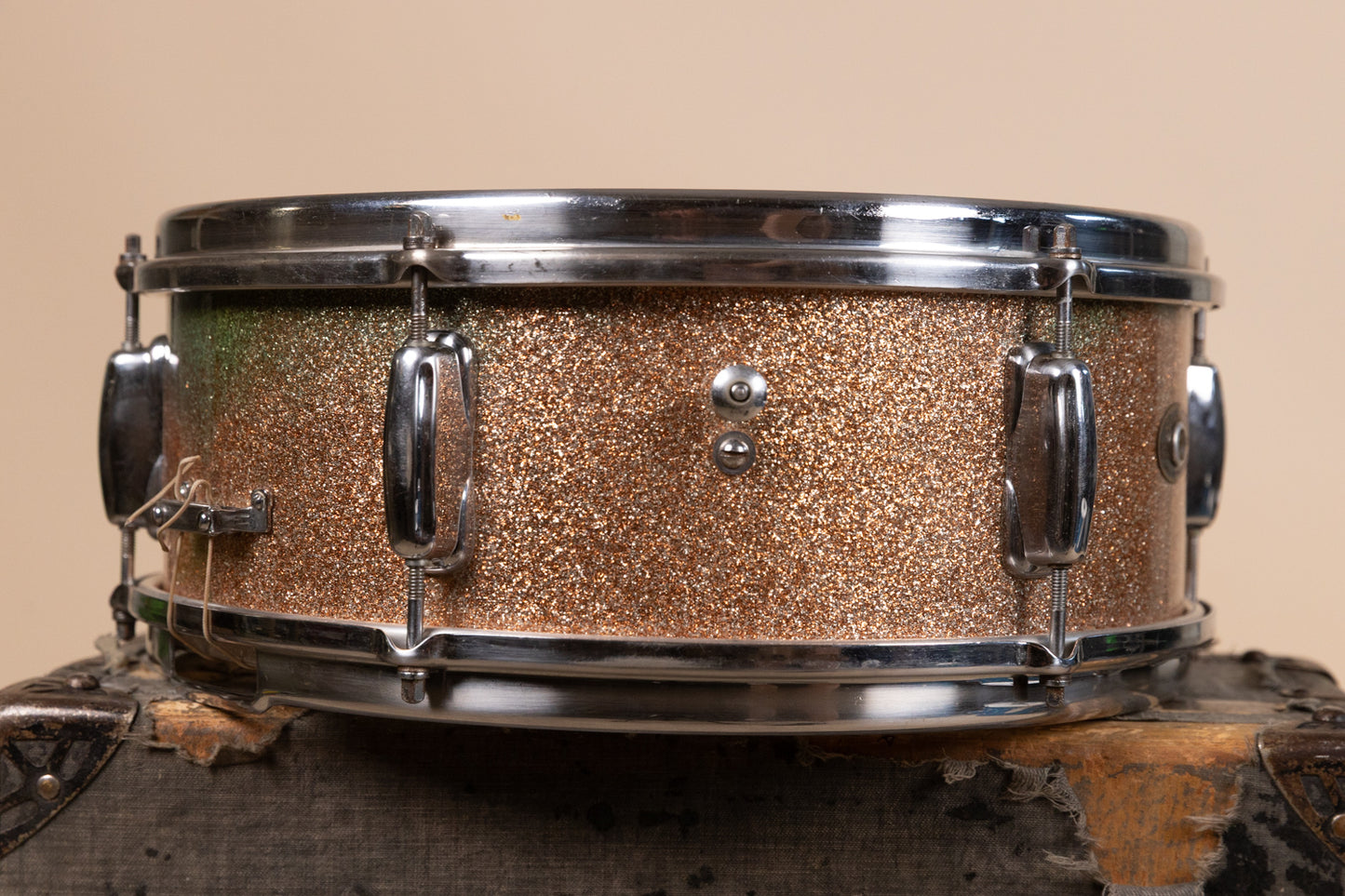 1960s Slingerland 5x14 Champagne Student Deluxe Snare Drum
