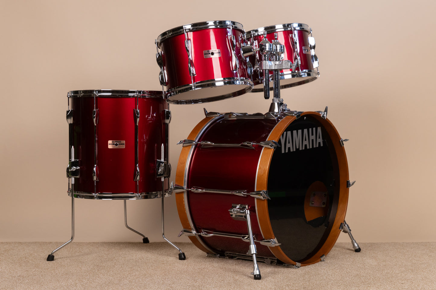 1980s Yamaha Recording Standard 14x22 8x12 9x13 and 16x16 Drum Set